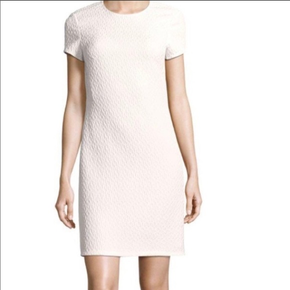 Rebecca Taylor Dia Lace Sheath Dress Ivory Textured Short Sleeve Size 6 - Picture 3 of 8